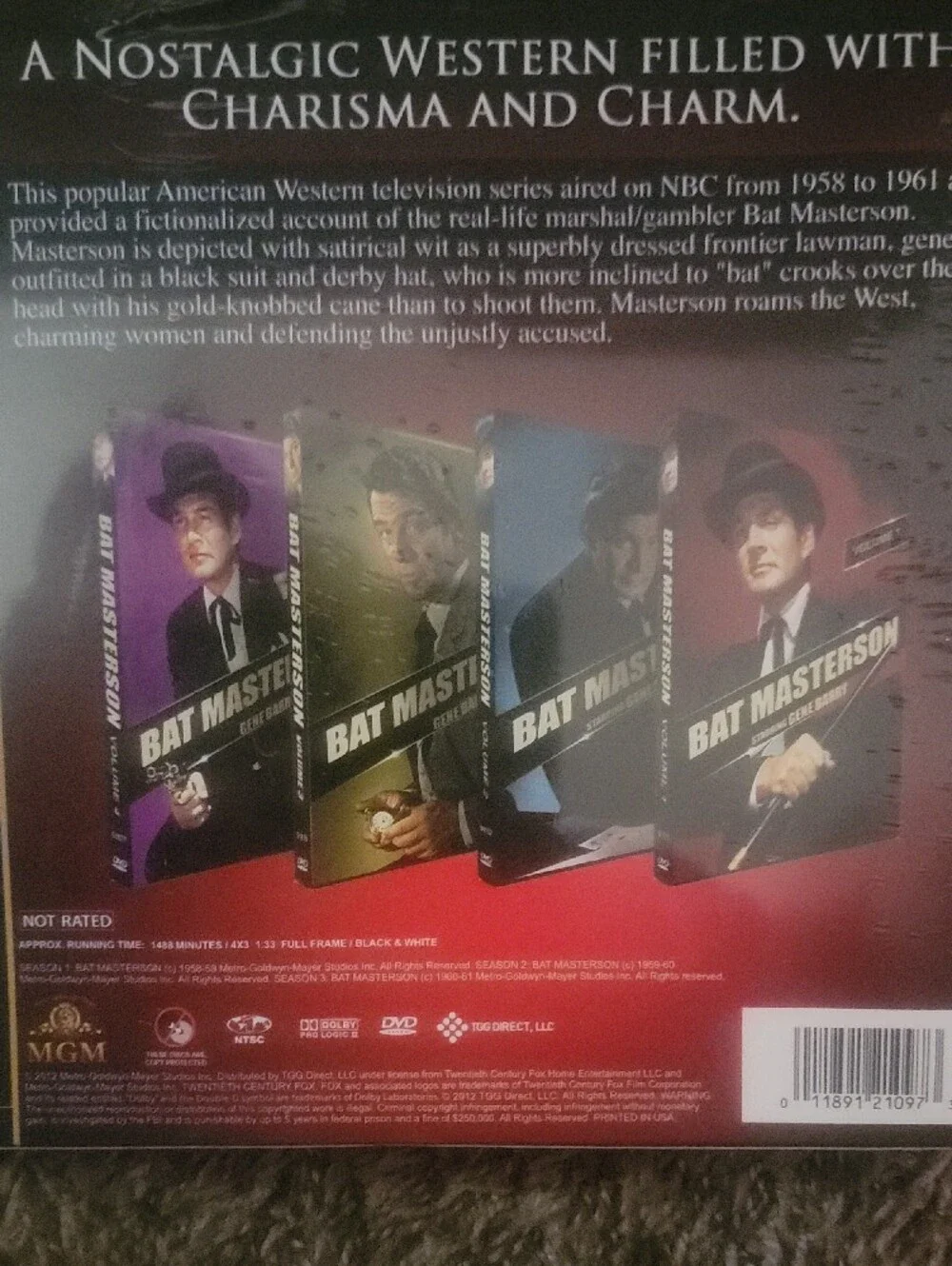Bat Masterson Television Marathon 8-DVD box set starring Gene Barry